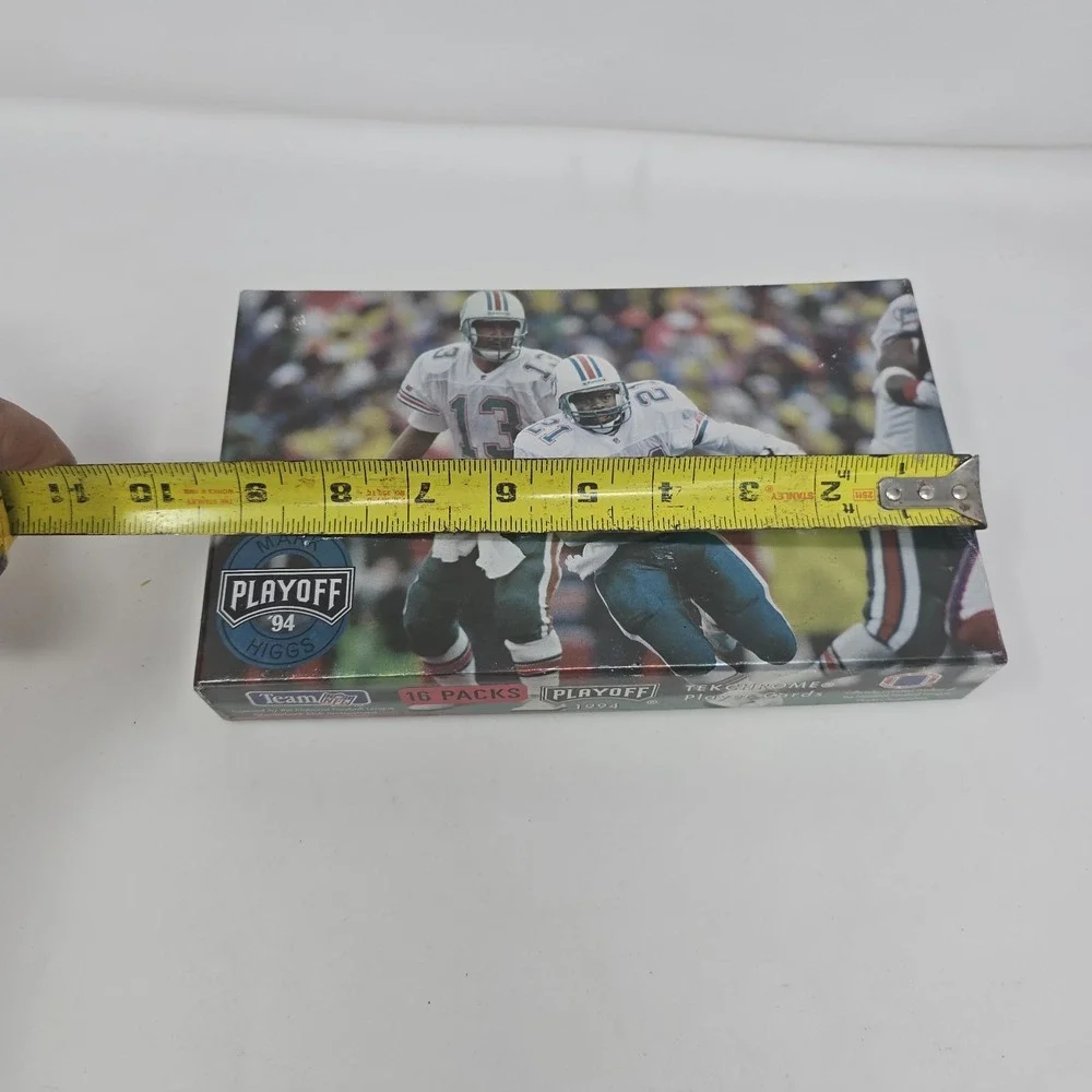 1994 Playoff Football Card Display Box with‎ Around 100 Cards.